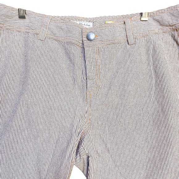 3J Workshop Brown & White Striped Cotton Shorts Size XL - Picture 3 of 6
